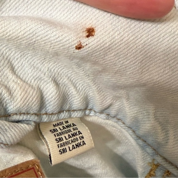 Levi’s Ex Boyfriend Trucker's Jean Jacket Prairie Floral Back acid Washed medium - Picture 6 of 7